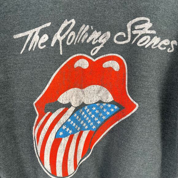 The Rolling Stones Distressed Pullover Sweatshirt Womens Size Medium - Picture 2 of 7
